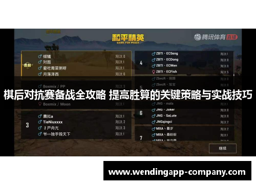 棋后对抗赛备战全攻略 提高胜算的关键策略与实战技巧