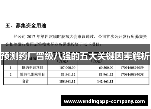 预测药厂晋级八强的五大关键因素解析 预测药厂晋级八强的五大关键因素解析